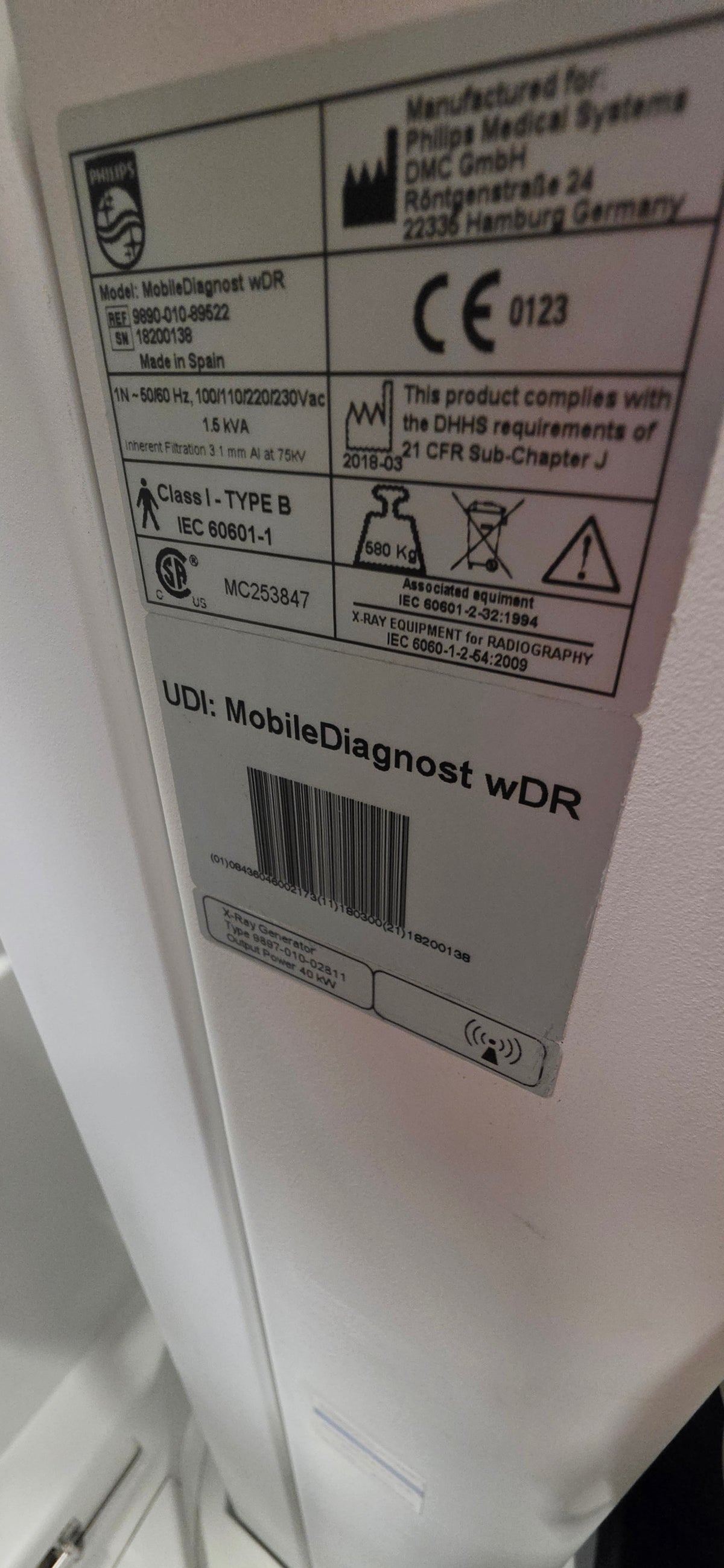 Philips Mobile Diagnost with DR Mobile Xray machine