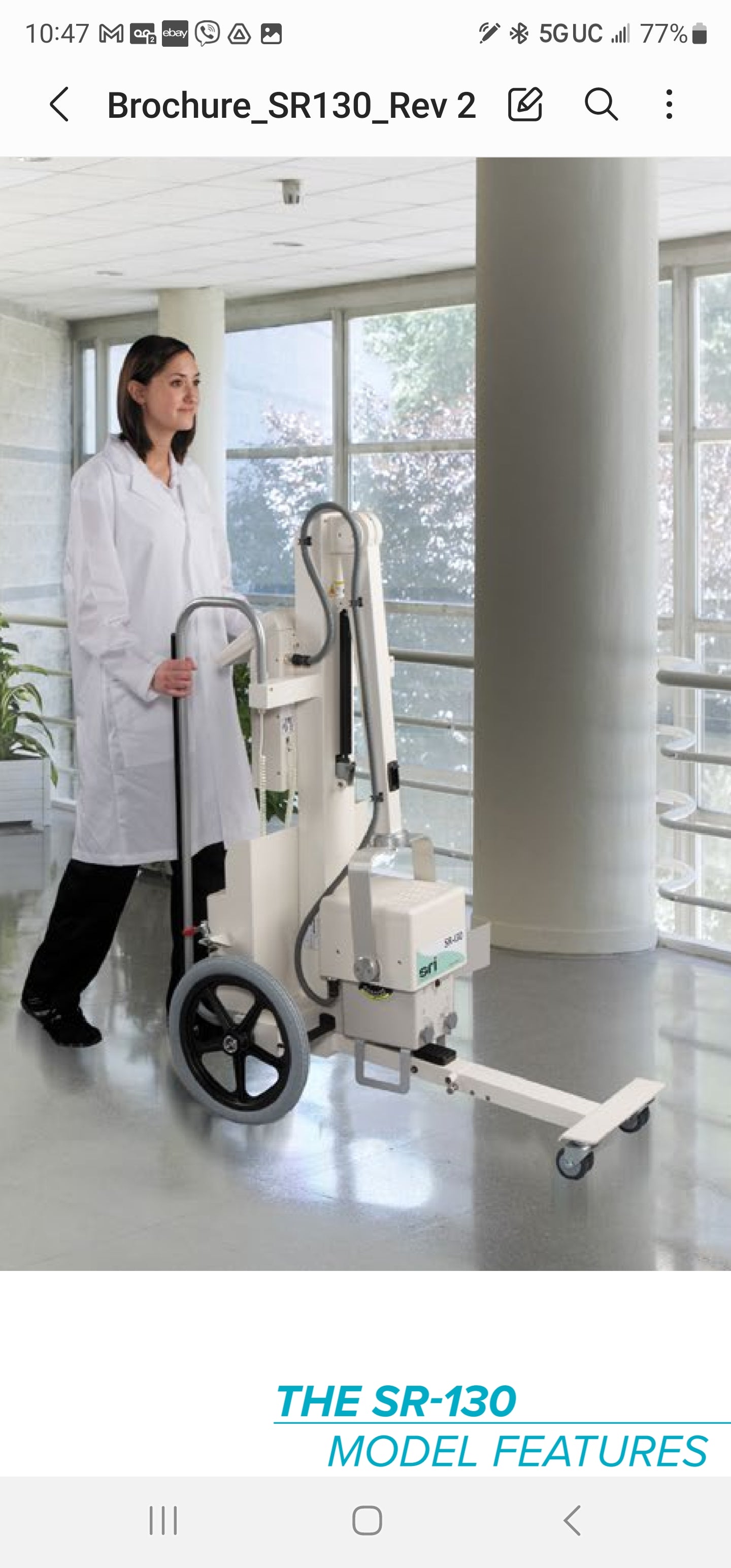 SR-130 source portable xray machine