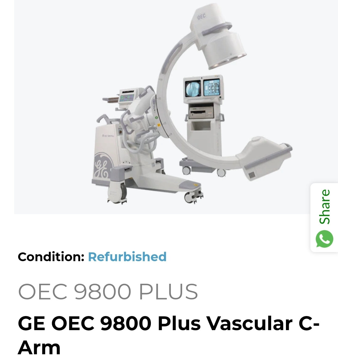 GE OEC 9800 plus c-arm