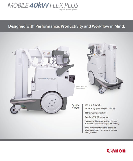 digital x-ray mobile canon radpro flex 40KW