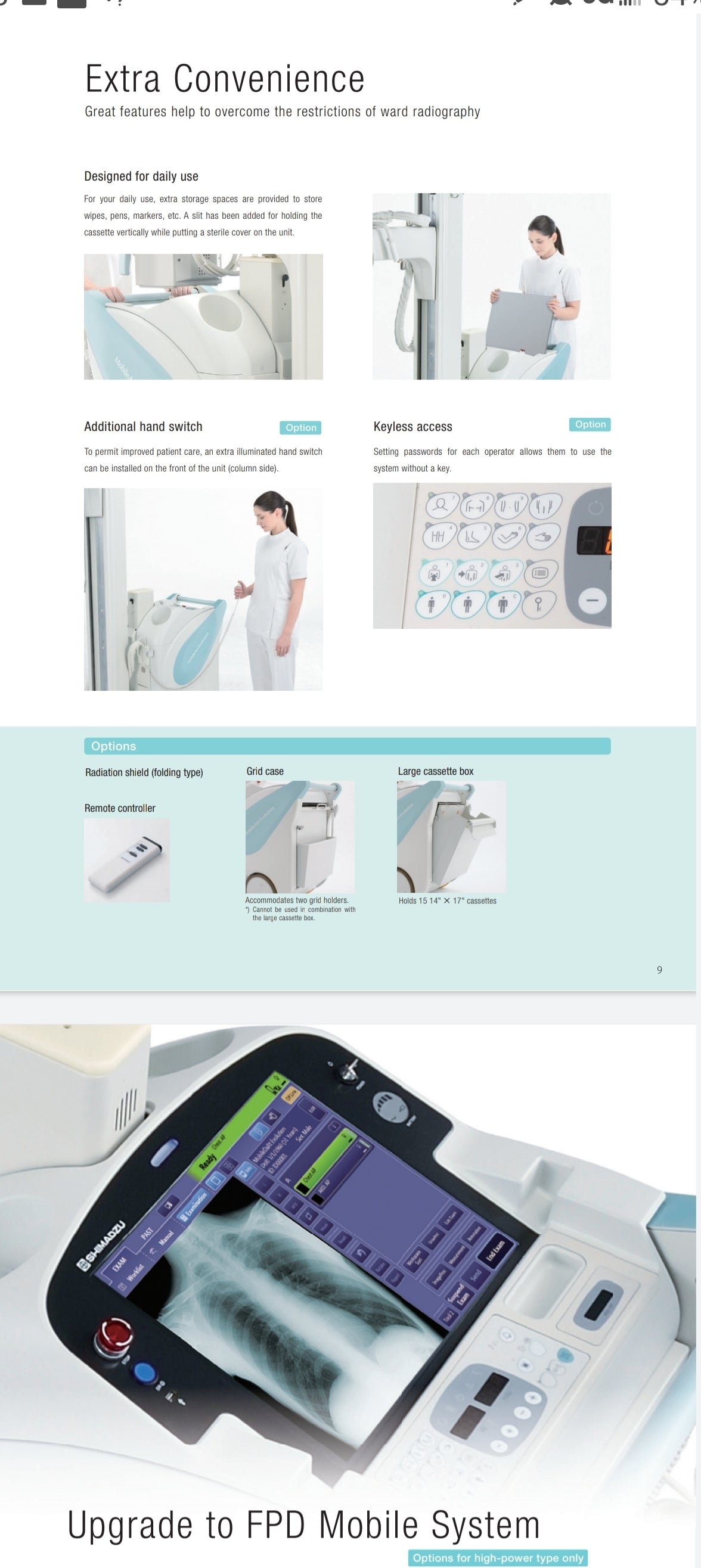 digital mobile x-ray machine mobile art MX7