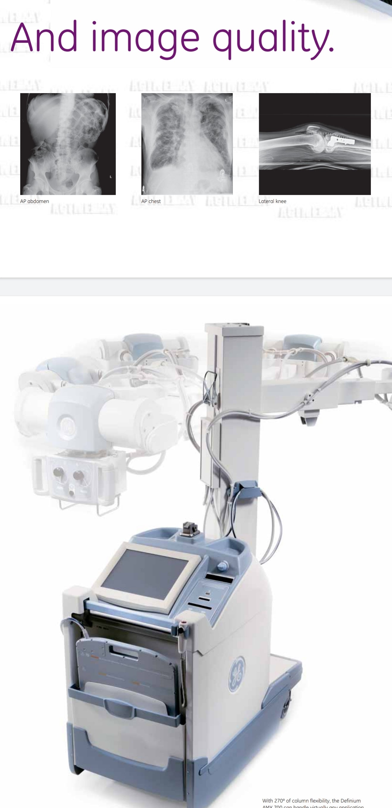 digital mobile x-ray machine ge amx 700