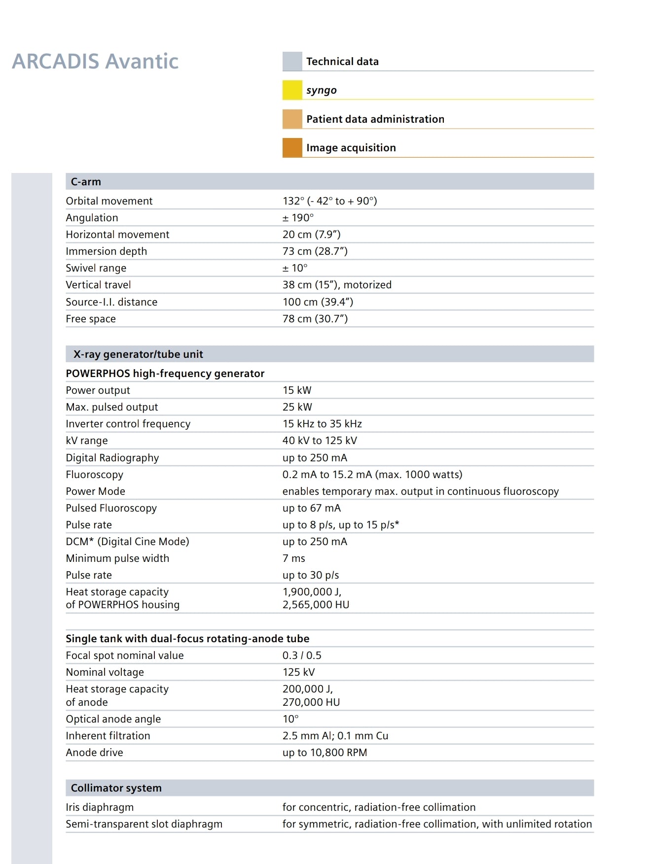 c-arm siemens arcadis advantic