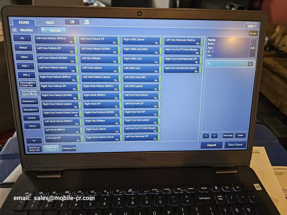 equine digital xray DR panel wireless Canon sprint