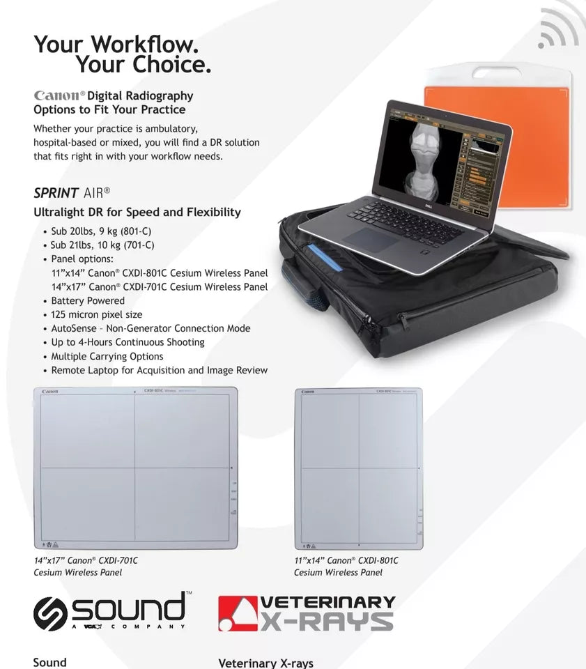 veterinary xray detector canon sprint air