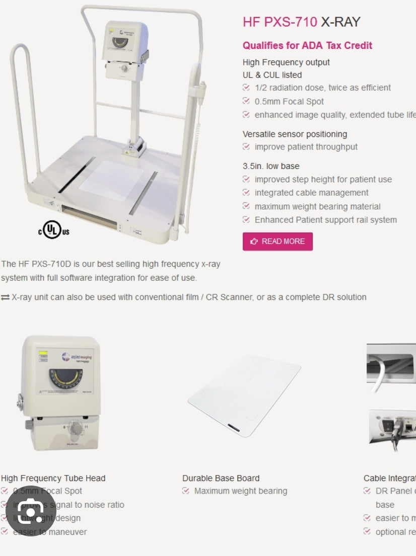 20/20 Imaging PXS-710 Podiatry X-Ray machine